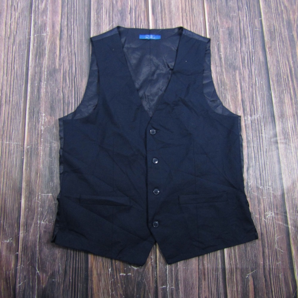 Sean Alexander Suit Vest Mens 38R Navy Blue Formal Waistcoat M282SK-02